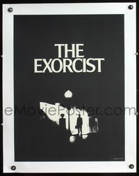 1s016 EXORCIST linen 19x25 special poster '74 William Friedkin, Max Von Sydow, horror classic!