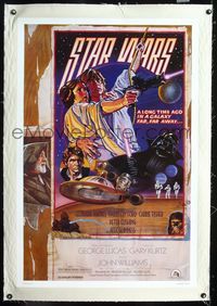 1s366 STAR WARS linen Kilian style D 1sh R92 cool circus poster art by Drew Struzan & Charles White!