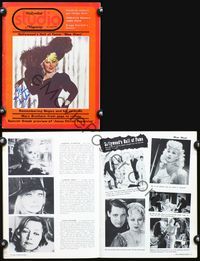 1t006 HOLLYWOOD STUDIO MAGAZINE JUNE 1973 signed movie magazine '73 by Mae West in 1973!