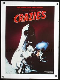 1u103 CRAZIES linen German movie poster '73 George Romero, sci-fi horror!
