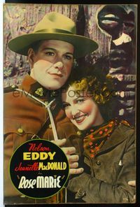 1v031 ROSE MARIE 40x60 poster '36 best close up of pretty Jeanette MacDonald & Mounty Nelson Eddy!