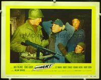 1w070 ATTACK movie lobby card #4 '56 Robert Aldrich, Jack Palance & Richard Jaeckel take prisoners!