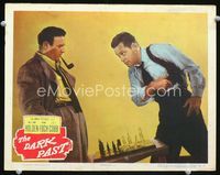1w114 DARK PAST movie lobby card '49 William Holden & Lee J. Cobb on opposite sides of chess board!
