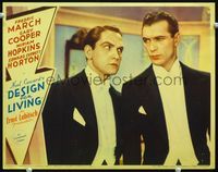 1w120 DESIGN FOR LIVING LC '33 great close 2-shot of Fredric March & Gary Cooper, Ernest Lubitsch