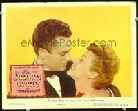 1w046 JOLSON STORY lobby card '46 great romantic close up of Larry Parks & smiling Evelyn Keyes!