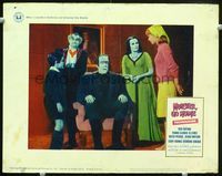 1w020 MUNSTER GO HOME lobby card #1 '66 best portrait of Fred Gwynn & entire wacky monster family!