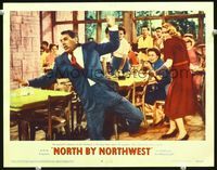 1w007 NORTH BY NORTHWEST lobby card #8 '59 Alfred Hitchcock, Eva Marie Saint shoots at Cary Grant!