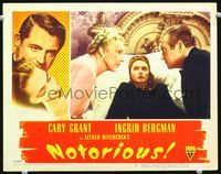 1w013 NOTORIOUS LC #5 '46 Claude Rains & Madame Leopoldine Konstantin loom over Ingrid Bergman!