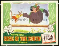 1w040 SONG OF THE SOUTH LC #2 '46 Walt Disney, great cartoon image of Br'er Rabbit & Br'er Bear!