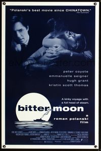 1x059 BITTER MOON one-sheet poster '92 Roman Polanski, Peter Coyote, Hugh Grant, Emmanuelle Seigner