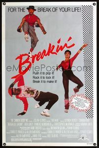 1x078 BREAKIN' one-sheet movie poster '84 break-dancing Shabba-doo dances for his life!