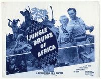 1y174 JUNGLE DRUMS OF AFRICA title card '52 Clayton Moore with gun & Phyllis Coates!