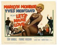 1y201 LET'S MAKE LOVE movie title lobby card '60 super sexy close up Marilyn Monroe, Yves Montand