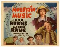 1y244 MOUNTAIN MUSIC other company movie title lobby card '37 Bob Burns, Martha Raye & Gabby Hayes!