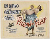 1y281 PILLOW TO POST title lobby card '45 Ida Lupino, plus Louis Armstrong playing his trumpet!