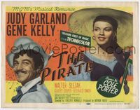 1y282 PIRATE movie title lobby card '48 Judy Garland and Gene Kelly in MGM's musical romance!
