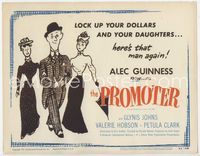 1y285 PROMOTER TC '52 The Card, Alec Guinness, Glynis Johns, lock up your dollars & daughters!