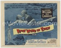 1y291 RAW WIND IN EDEN title card '58 sexy Esther Williams & Jeff Chandler kissing in the water!