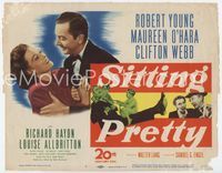 1y311 SITTING PRETTY title card '48 Robert Young, Maureen O'Hara, Clifton Webb as Mr. Belvedere!