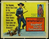 1y354 TOUGHEST GUN IN TOMBSTONE title card '58 lead-slinger George Montgomery & sexy Beverly Tyler!