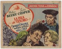 1y356 TREASURE ISLAND Spanish/U.S. TC '34 great art of Wallace Beery as Long John Silver & Jackie Cooper!