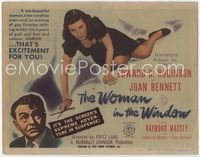 1y387 WOMAN IN THE WINDOW TC '44 Fritz Lang, Edward G. Robinson, sexy Joan Bennett with scissors!