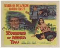 1y399 ZOMBIES OF MORA TAU TC '57 terrified Allison Hayes, terror on the African voodoo coast!