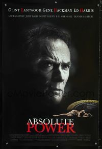 1z006 ABSOLUTE POWER DS one-sheet '97 star & director Clint Eastwood, written by William Goldman!