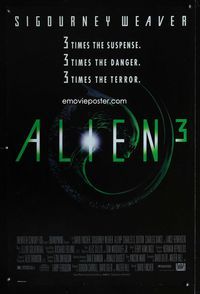 1z016 ALIEN 3 DS one-sheet movie poster '92 Sigourney Weaver, sci-fi