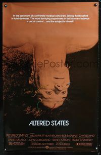 1z019 ALTERED STATES foil one-sheet movie poster '80 William Hurt, Paddy Chayefsky, Ken Russell