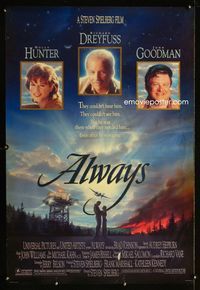 1z020 ALWAYS DS one-sheet movie poster '89 Steven Spielberg, Richard Dreyfuss