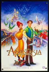 1z026 ANASTASIA DS advance style B one-sheet movie poster '97 Don Bluth animation!