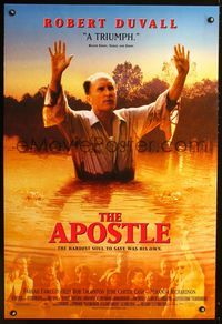 1z033 APOSTLE one-sheet movie poster '98 Robert Duvall as preacher!