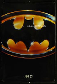 1z055 BATMAN teaser one-sheet movie poster '89 Michael Keaton, Jack Nicholson