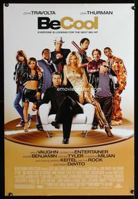 1z064 BE COOL DS one-sheet movie poster '05 John Travolta, Uma Thurman, Vince Vaughn