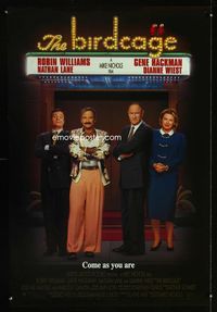 1z078 BIRDCAGE DS one-sheet movie poster '96 Robin Williams, Gene Hackman