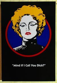 1z157 DICK TRACY Breathless Mahoney style teaser 1sh '90 cool art of Madonna, Mind If I Call You Dick?