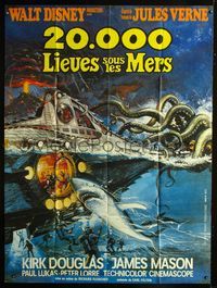 2a231 20,000 LEAGUES UNDER THE SEA French one-panel R70s Jules Verne classic, wonderful sci-fi art!