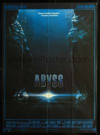 2a236 ABYSS French one-panel movie poster '89 James Cameron, great underwater sci-fi art!