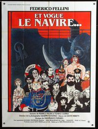 2a252 AND THE SHIP SAILS ON French 1panel '83 Federico Fellini's E la Nave Va, art by Jacques Tardi!