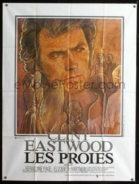 2a263 BEGUILED French 1p R80s cool completely different art of Clint Eastwood by Goldman!
