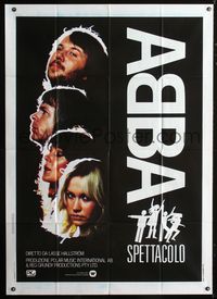 2a540 ABBA: THE MOVIE Italian one-panel '77 Swedish pop rock, headshots of all 4 band members!
