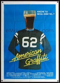 2a543 AMERICAN GRAFFITI Italian one-panel R70s George Lucas teen classic, completely different image
