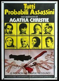 2a544 AND THEN THERE WERE NONE Italian 1p '75 Oliver Reed, Elke Sommer, from Agatha Christie novel!