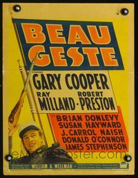 2a025 BEAU GESTE WC '39 William Wellman, great image of French Foreign Legion soldier Gary Cooper!