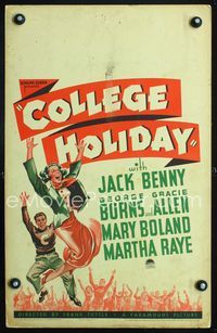 2a060 COLLEGE HOLIDAY WC '36 cool artwork of cheering college students, top comics of the day!