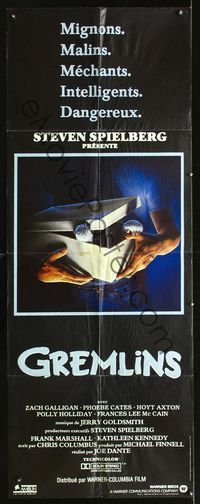 2b035 GREMLINS French door panel movie poster '84 Joe Dante Christmas horror comedy!