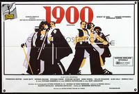2b049 1900 French 31x47 R90s Bernardo Bertolucci, Robert De Niro, cool artwork!