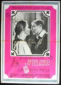 2b070 ABDICATION Italian two-panel movie poster '74 Liv Ullmann loves priest Peter Finch!