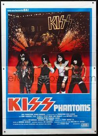 2b075 ATTACK OF THE PHANTOMS Italian 2panel '78 great rock & roll image of KISS performing on stage!